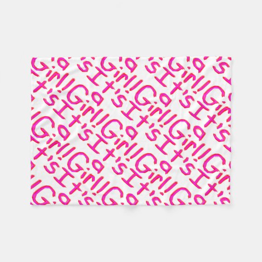 Het is een meisje! fleece deken (Voorkant (Horizontaal))