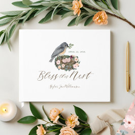 Het is een meisje Floral Bird's Nest Baby shower Gastenboek