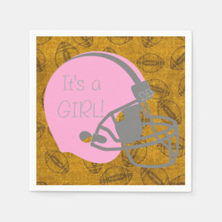 Het is een meisje Football thema Baby shower serve Servet