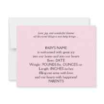 Het is een Meisje Foto Baby Aankondiging