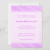 Het is een meisje foto pasgeboren baby roze aankondiging (Achterkant)