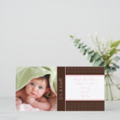 Het is een meisje -Fotokaartstatistieken Deep Brow Aankondiging (Staand voorkant)