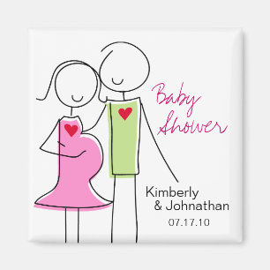 Het is een meisje, gecodeerde Baby shower Magnet F