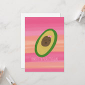 Het is een meisje Gefeliciteerd Baby Avocado Aquar Kaart (Voorkant / Achterkant in situ)