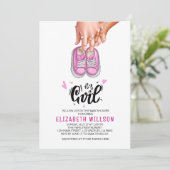 Het is een meisje gender Show babyshower Kaart (Staand voorkant)