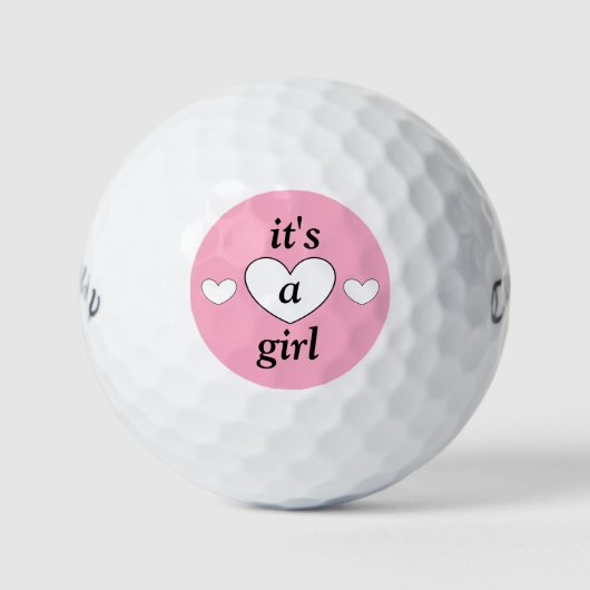 het is een meisje golfballen van dalDesignNZ (Voorkant)