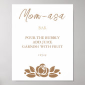 Het is een meisje goud wit bloemig Baby shower bar Poster (Voorkant)