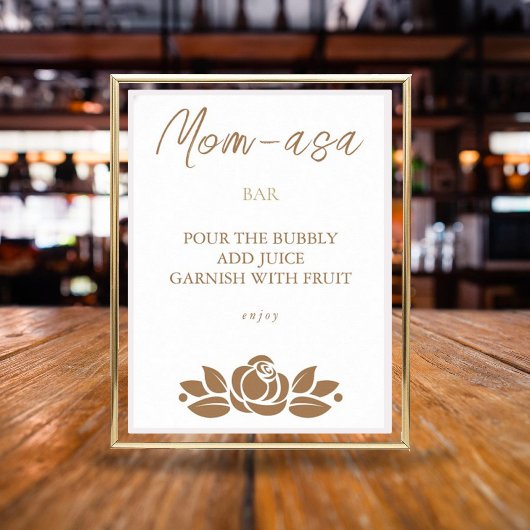 Het is een meisje goud wit bloemig Baby shower bar Poster