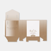 Het is een meisje goud wit bloemig Baby shower Bedankdoosjes (Uitgevouwen)