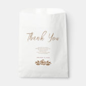 Het is een meisje goud wit bloemig Baby shower Bedankzakje (Voorkant)