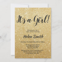 Het Is Een Meisje Gouden Glitter Baby Shower