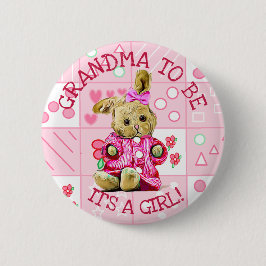 HET IS EEN MEISJE, GRANDMA OM BABY SHOWER BUTTON B