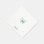 Het is een meisje Green Bow Baby shower Servet (Hoek)