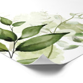 Het Is Een Meisje Groene Roze Baby Shower Bord Poster (Hoek)