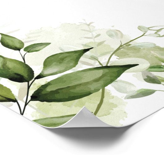 Het Is Een Meisje Groene Roze Baby Shower Bord Poster (Hoek)