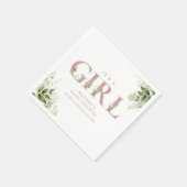 Het is een meisje groene stoffige roze letter baby servet (Hoek)