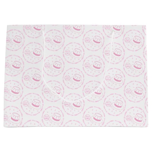 Het is een meisje! groot cadeauzakje (Voorkant)