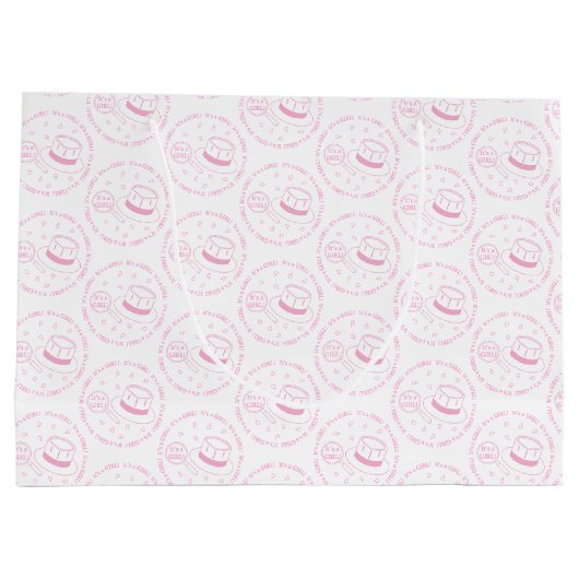 Het is een meisje! groot cadeauzakje (Achterkant)