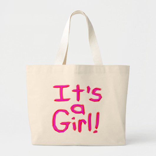 Het is een meisje! grote tote bag (Voorkant)