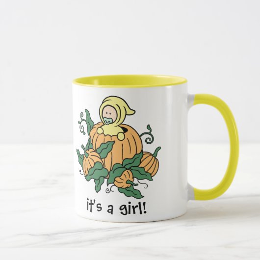 Het is een meisje - Herfst aandenken mok (Rechts)