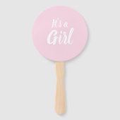 Het is een meisje, het is een baby shower-sekse-op handwaaier (Voorkant)