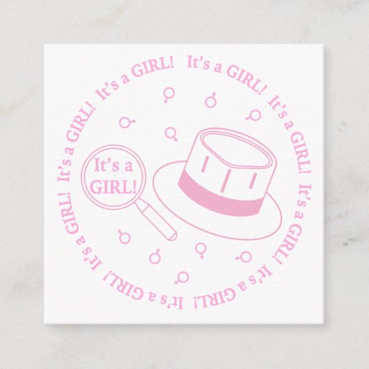Het is een meisje! informatiekaartje (Voorkant)