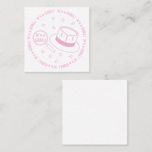 Het is een meisje! informatiekaartje (Voorkant / Achterkant)