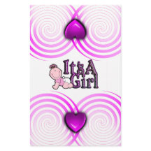 Het is een meisje ingecheckte tekst w / Baby Snoep