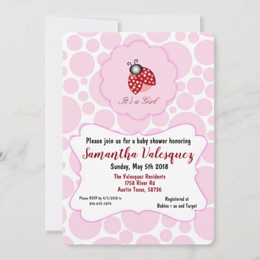 Het is een meisje kaart (Voorkant)