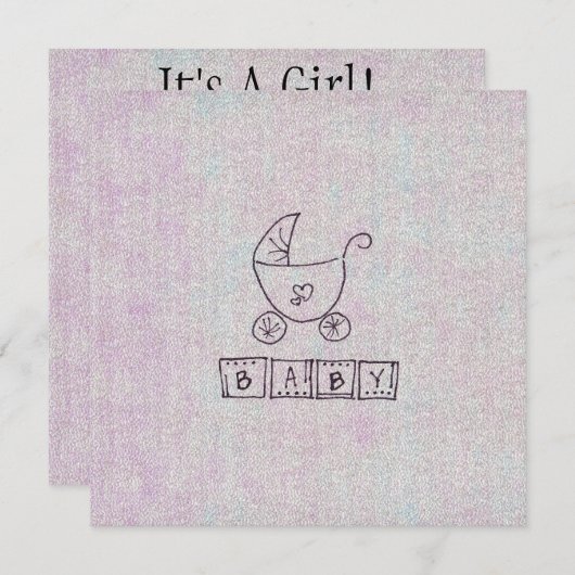 Het is een meisje kaart (Voorkant / Achterkant)