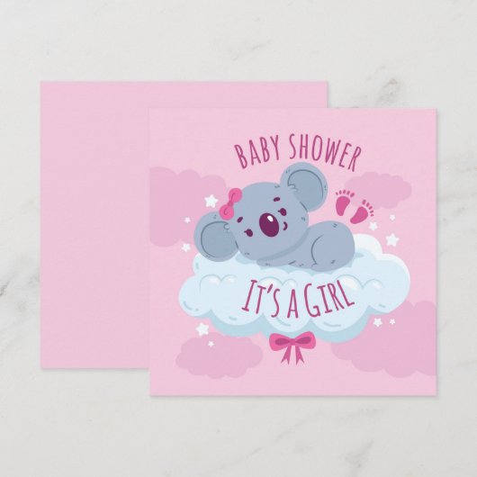 Het is een meisje kaart (Voorkant / Achterkant)