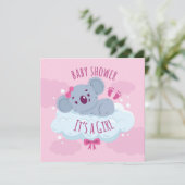 Het is een meisje kaart (Staand voorkant)