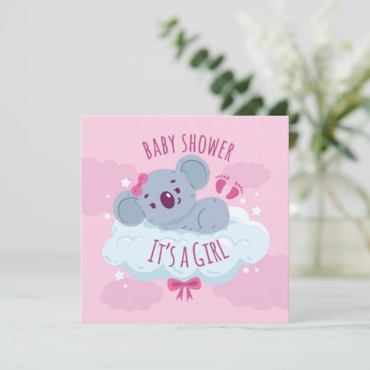 Het is een meisje kaart (Staand voorkant)