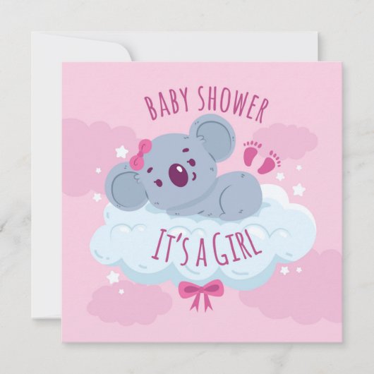 Het is een meisje kaart (Voorkant)