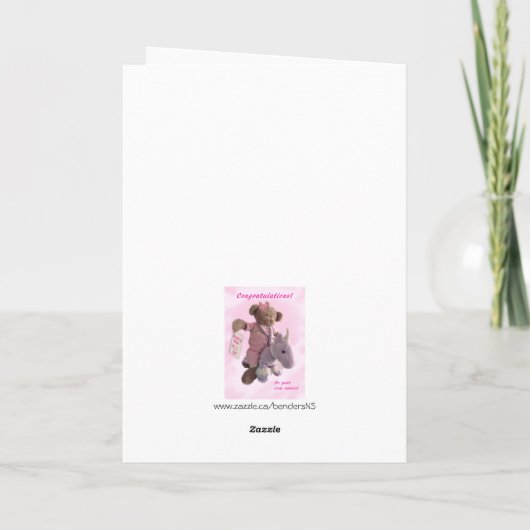 Het is een meisje! kaart (Achterkant)