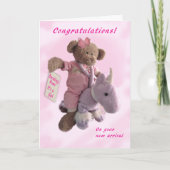 Het is een meisje! kaart (Voorkant)