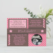 Het is een meisje kaart (Staand voorkant)