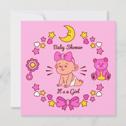 Het is een meisje kaart (Voorkant)