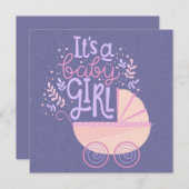 Het is een meisje kaart (Voorkant / Achterkant)