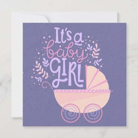 Het is een meisje kaart (Voorkant)