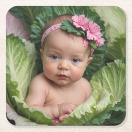 Het is een meisje kartonnen onderzetters