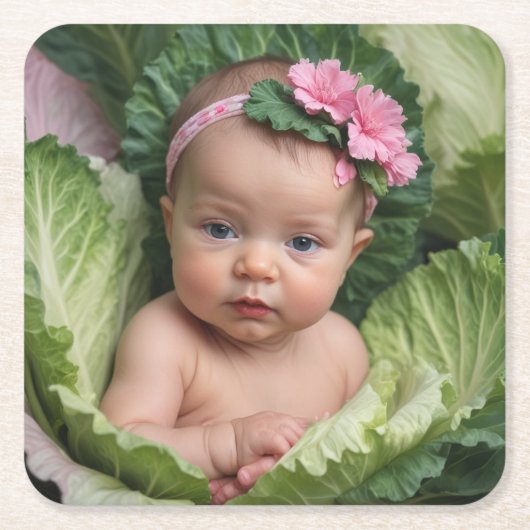 Het is een meisje kartonnen onderzetters (Voorkant)