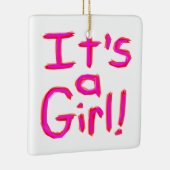 Het is een meisje! keramisch ornament (Rechts)