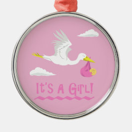 Het is een meisje! keramisch ornament