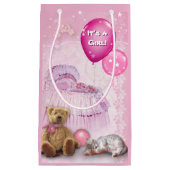 Het is een meisje! klein cadeauzakje (Voorkant)