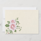 Het is een meisje  koets en rozen baby shower kaart (Achterkant)