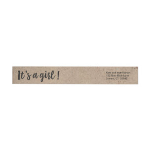 Het is een meisje Kraft stijl trendy script