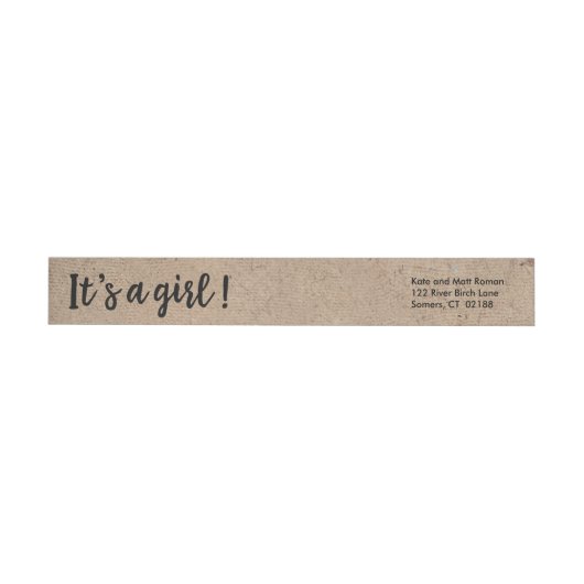 Het is een meisje Kraft stijl trendy script (Individueel)