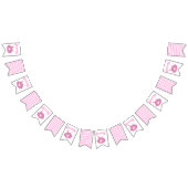 Het is een meisje. | Kute Pink Bunny Kids Birthday Vlaggetjes (Alle)