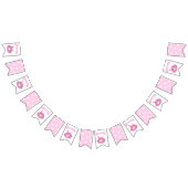 Het is een meisje. | Kute Pink Bunny Kids Birthday Vlaggetjes (Alle)